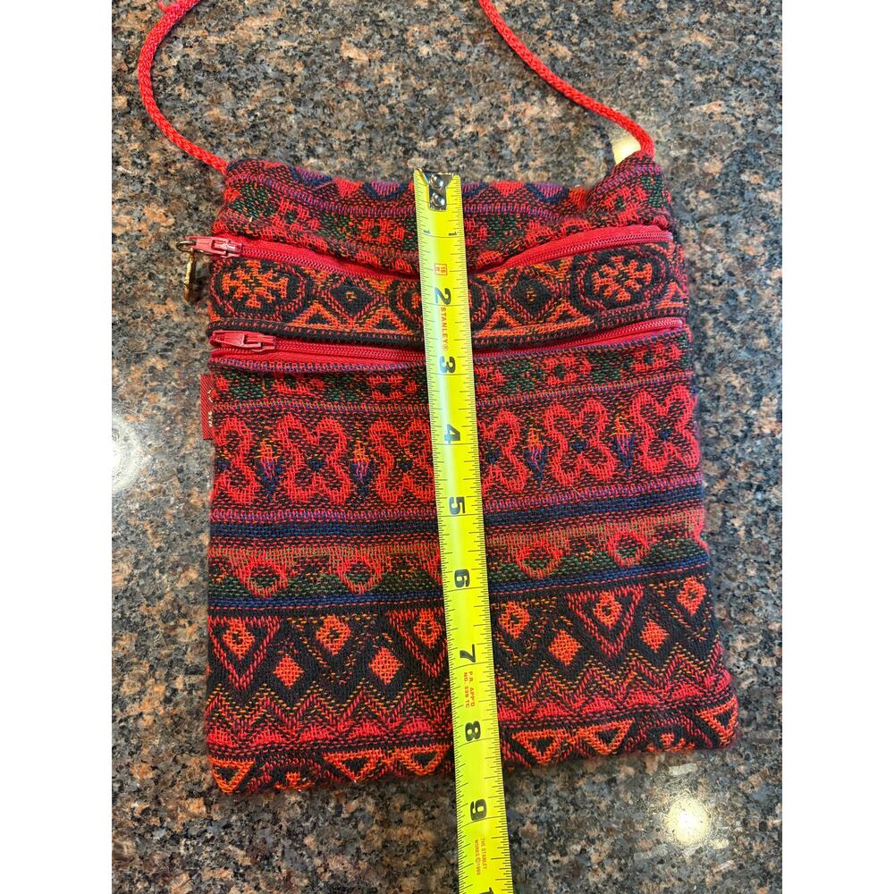 Anter Small Red and Black Crossbody Bag 9"x7" - Picture 6 of 9